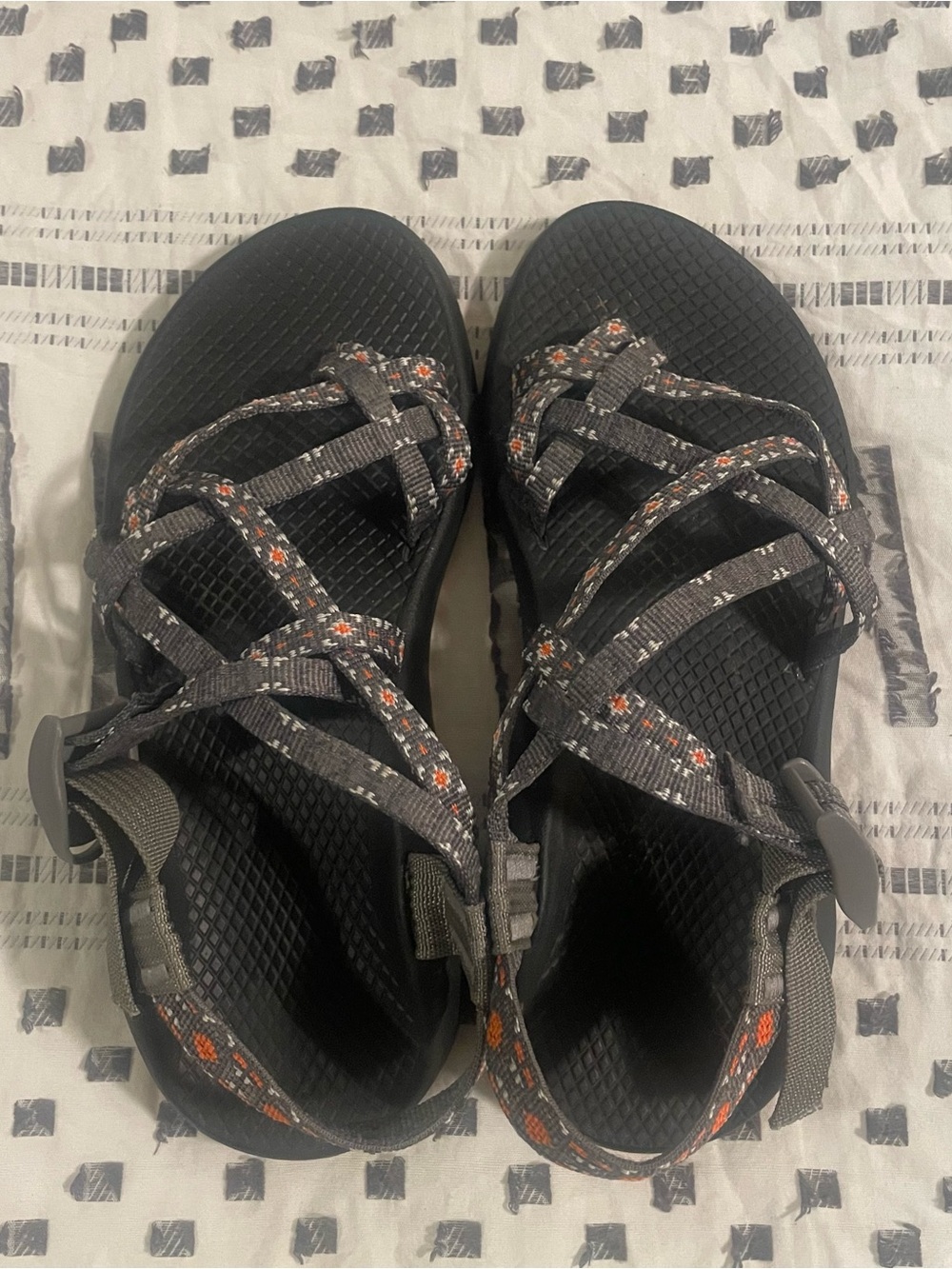 Chaco Women’s ZX/2 Classic Sandals with Gray & Orange Pattern